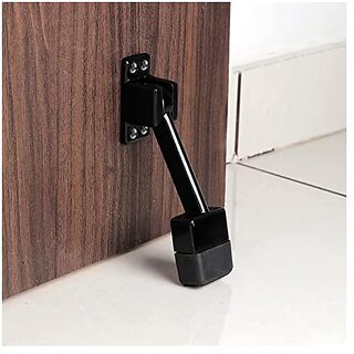                       Elexa Hardware Premium 5 inch Door Stopper Rubber Powerful Working with Screw | Wooden Door Stoper to Stop Door for All Door Home | Office | Hotel (Black Finish Pack of 1) (Pack of 1 Black)                                              