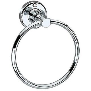 Elexa Hardware Stainless Steel Ring Towel Holder|| Bathroom Towel Holder|| Bathroom Accessories|| Kitchen Accessories ||Towel Hanger with Chrome Finish-Pack of 1