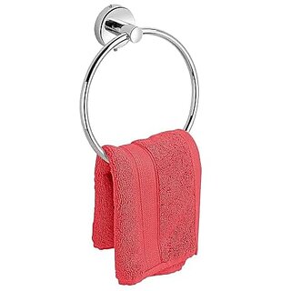 Elexa Hardware Towel Ring Stainless Steel Chrome Finished Wall Hanging Round Ring Stainless Steel Towel Holder (Stainless Steel)