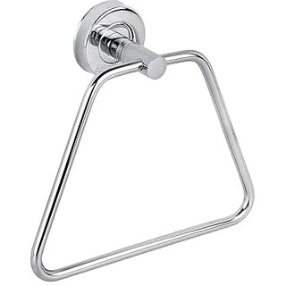                       Elexa Hardware Towel Ring for Bathroom | Modern Bath Towel Stand | Towel Holder | Towel Hanger with Chrome Finish (Pack of 1). (Triangle)                                              