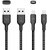 Itel Nylon Braided Lightning Cable For Iphone Devices With 30% Faster Charging 2.4A Output And 1 Meter Length (Black)