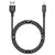 Itel Nylon Braided Lightning Cable For Iphone Devices With 30% Faster Charging 2.4A Output And 1 Meter Length (Black)