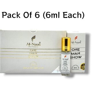                       Al Naas One Man Show perfumes Roll-on 6ml (Pack of 6)                                              
