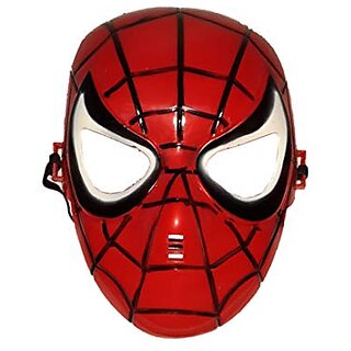 Kaku Fancy Dresses Spider Face Mask For Kids Spider Superhero Face For Boys - Red, Free-size Kaku Fancy Dresses Spider Face Mask For Kids Spider Superhero Face For Boys - Red, Free-size