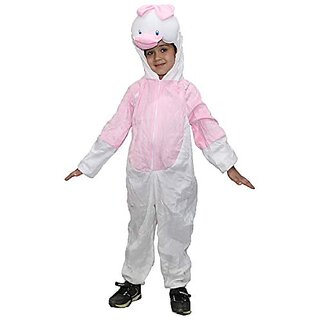 Kaku Fancy Dresses Duck Cartoon Costume - White Pink, For Girls Kaku Fancy Dresses Duck Cartoon Costume - White Pink, For Girls
