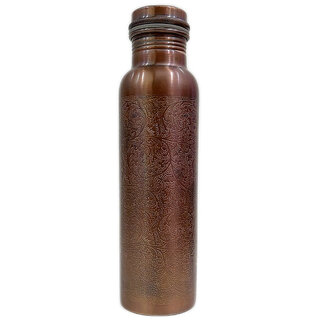 Russet Antique Etched Copper Bottle 1 Ltr (Certified  Lab Tested)