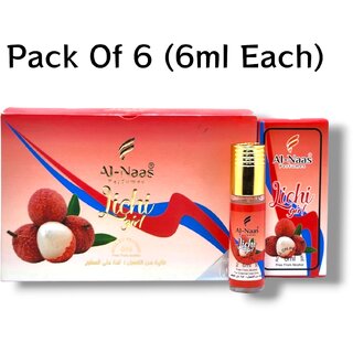                       Al Naas Lichi Girl perfumes Roll-on 6ml (Pack of 6)                                              
