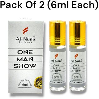                       Al Naas One Man Show perfumes Roll-on 6ml (Pack of 2)                                              