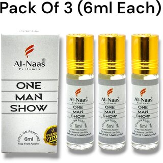                       Al Naas One Man Show perfumes Roll-on 6ml (Pack of 3)                                              