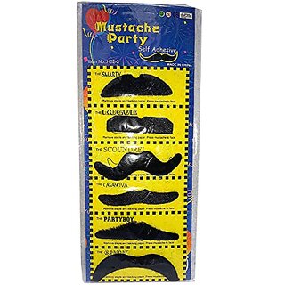 Kaku Fancy Dresses Funny Fake Mustache For Costume Party Accessory, Party Props, Party Favor-Black, Free Size, For Boys Kaku Fancy Dresses Funny Fake Mustache For Costume Party Accessory, Party Props, Party Favor-Black, Free Size, For Boys
