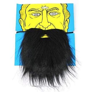                       Kaku Fancy Dresses Artificial Fake Beard For Costume Party Accessory/Party Props - Black, Free Size, For Boys  Girls                                              