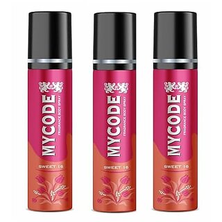 Mycode Sweet16 Fragrance Body Spray (Pack Of 3)