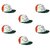 Kaku Fancy Dresses Independence Day  Republic Day Tiranga Cap (Set of 6) - Multicolour, Free Size, For Boys  Girls