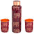 Russet Rajwade Meena Copper Water Bottle And Glass Set Of 2 (Certified and Lab Tested)