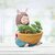 Homeberry Handicrafted Resin Siting Basket Girl,Flower Pots Plant Container Set . Decorative Showpiece  -  10 cm (Resin, Multicolor)
