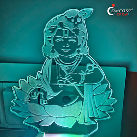 KRISHNA JI 3D ILLUSION LIGHT RGB NIGHT LAMP LIGHT DECORATION KANHA LIGHT LED Night Lamp  (10 cm, Multicolor)