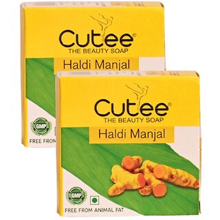                       Cutee Haldi Manjal The Beauty Soap - 100g (Pack Of 2)                                              
