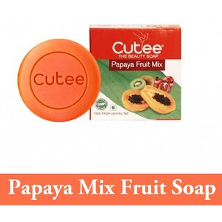                       Cutee Beauty Papaya Fruit Mix Soap  (100gm)                                              