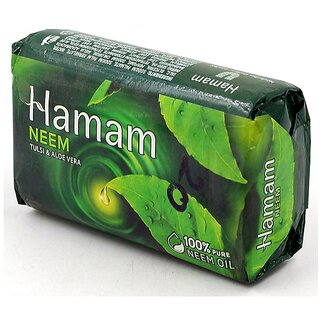                       Hamam Soap Bar, Neem Tulsi and Aloe Vera - (100g)                                              