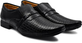 Kwiclo Men's Formal Slip-On Shoe Black