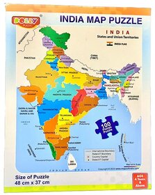 Seema Kitchenware Play,Read  Learn India Toy Map Jigsaw Floor Puzzle,Educational,100 Pieces,Puzzle,For 4 year Old Kids