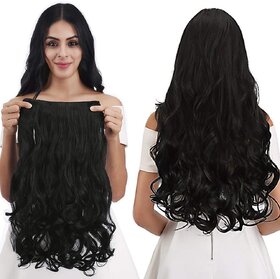 5 Clips 20 1-Pack 3/4 Full Head Curly Wave Clips in on Synthetic Hair Extensions Hairpieces for Women