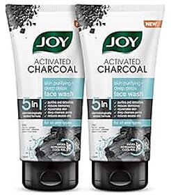 Joy Skin Purifying  Deep Detox Activated Charcoal Face Wash  100 ML  X 2