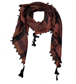 Cotton Blend Men Scarf Military Shemagh Tactical Desert Keffiyeh Scarf Neck Head Scarf Brown Color