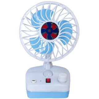                       Rechargeable mini Table Fan with LED Light                                              