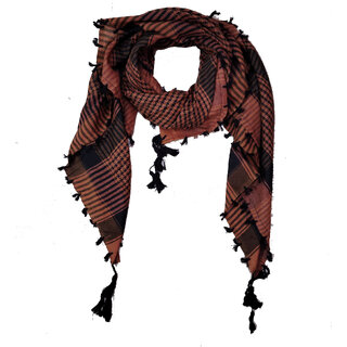                       Cotton Blend Men Scarf Military Shemagh Tactical Desert Keffiyeh Scarf Neck Head Scarf Brown Color                                              