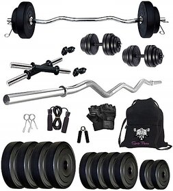 Sporto Fitness 10 Kg 10Kg Curl Home Gym Combo