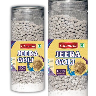                       Chamria Jeera Goli Digestive Mouth Freshner 200 Gm Can (Pack Of 2)                                              
