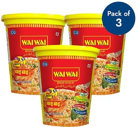 WAI WAI Chicken Cup Noodles 65gm (Pack of 3)