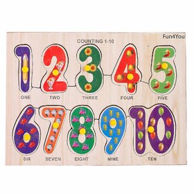 Seema Kitchenware Numbers 1 to 10 Puzzle Kids Wooden Toys for Kids 3+ Jigsaw Puzzles for Adults Baby Learning Toys Educa