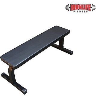                       Ironlife Fitness Flate Bend Flat Fitness Bench                                              