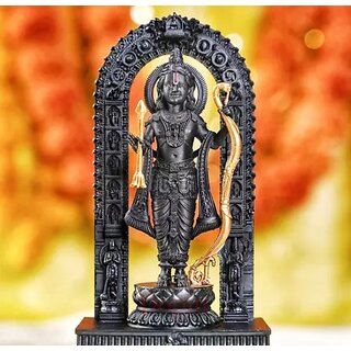                       Ram Lalla Idol Ayodhya Murti Resin Shree Ram Lalla Statue Home Dcor Idol Figurine Black Color                                              