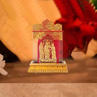                       Gold Plated Ram Darbar Hanuman Sita Laxman Gift Statue Idol Showpiece Sculpture Murti Decorative Showpiece                                              