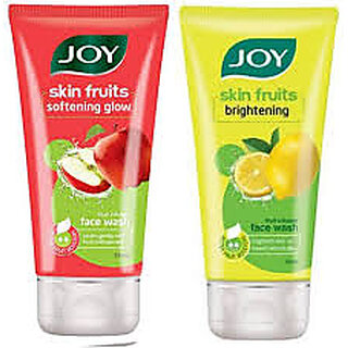 Joy Brightening Lemon and Apple Facewash Combo 50ml Each Face Wash Joy Brightening Lemon and Apple Facewash Combo 50ml Each Face Wash