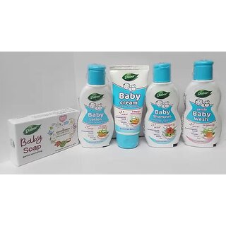 Dabur Baby Lotion 60 ML Baby Wash 60 ML Baby Shampoo 60 ML Baby Cream 60 ML Baby Soap 50 ml ( Combo Pack) Dabur Baby Lotion 60 ML Baby Wash 60 ML Baby Shampoo 60 ML Baby Cream 60 ML Baby Soap 50 ml ( Combo Pack)