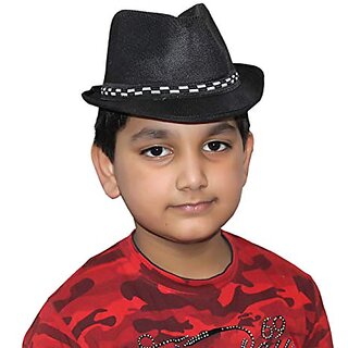 Kaku Fancy Dresses Net Hat Accesory - Black, Free-Size, For Boys Girls Kaku Fancy Dresses Net Hat Accesory - Black, Free-Size, For Boys Girls