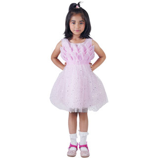 A-line Party wear dress for girl kids pink