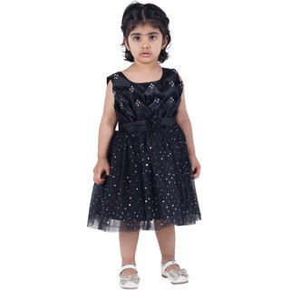                       A-line Party black dress for girl kids                                              