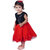 Party wear dress for Girls (Red  Black)
