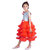 Party wear Red A-line dress for girl kids