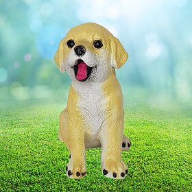 Homeberry Resin Labrador Dog Showpiece for Garden and Home Decor ,Study and office Table Decorative Showpiece  -  16 cm (Resin, Multicolor)_169Clone