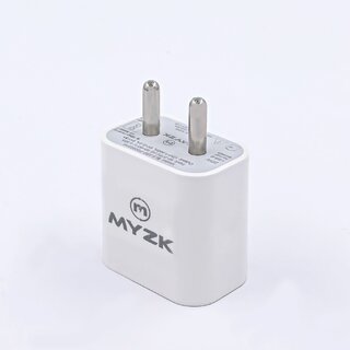 MYZK 20W PD Charger  Made in India Wall Charger Universal Compatibility  Fast Type C Adaptor for Android  iOS Devic