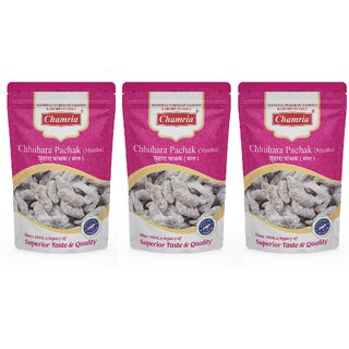                       Chamria Chhuhara Pachak Meetha Ayurvedic Mouth Freshener 120 Gm Pouch Pack of 3                                              