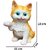 Homeberry Resin Cat Adorable Yellow Hello Kitty Figurine for Home Decor - 11x7x13 cm._152Clone