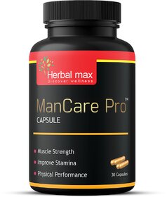 Herbal max ManCare Pro Boost Strength, Energy  Performance for Men  Women. Unlock Vitality for Optimal Health- 30 Cap