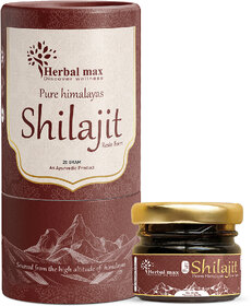 Herbal max Shilajithh Resin Natural Performance  Wellness Booster for Men and Women - 20gm